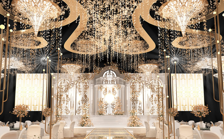 长武花木兰喜事汇金色大厅效果展示